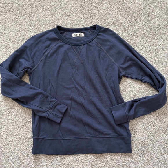 American Giant Tops - American Giant Crewneck Sweatshirt Womens XS Navy Blue Cozy Lounge Casual